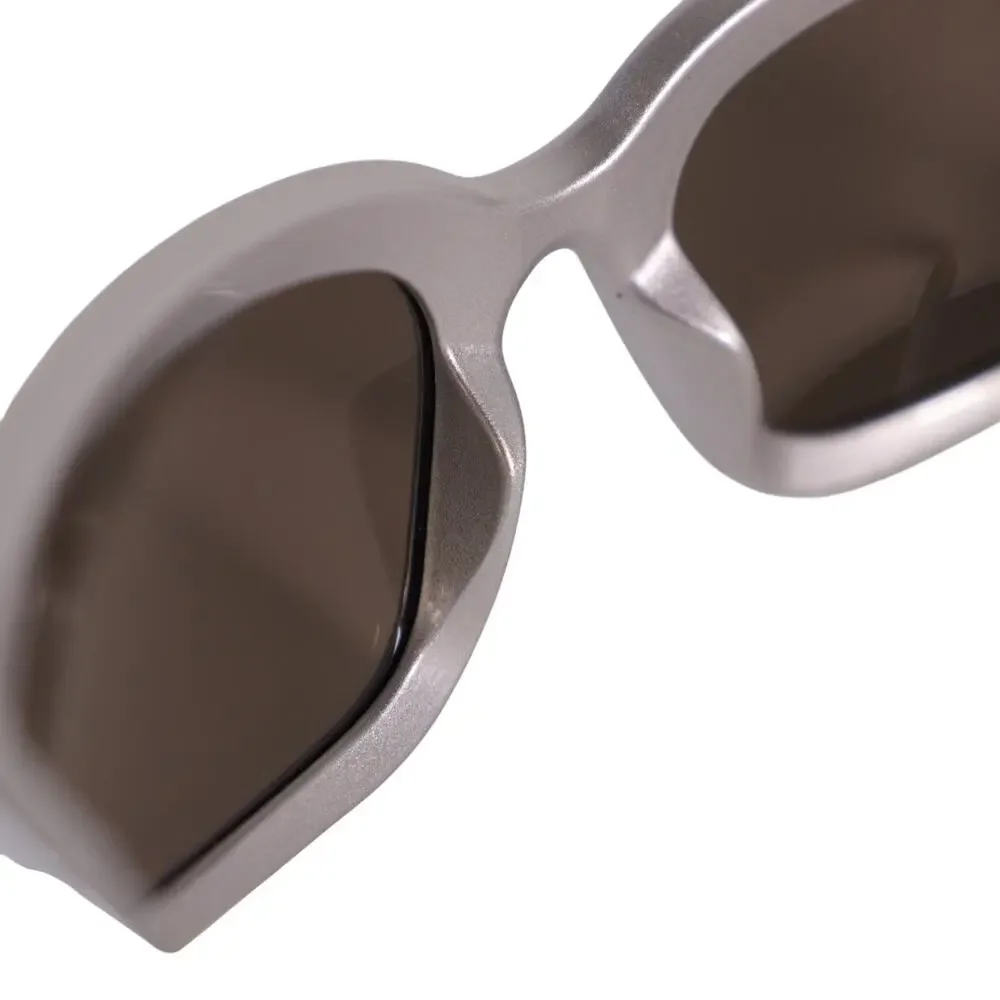 Marc Jacobs Narrow Wraparound Sunglasses - Silver / Silver Mirrored